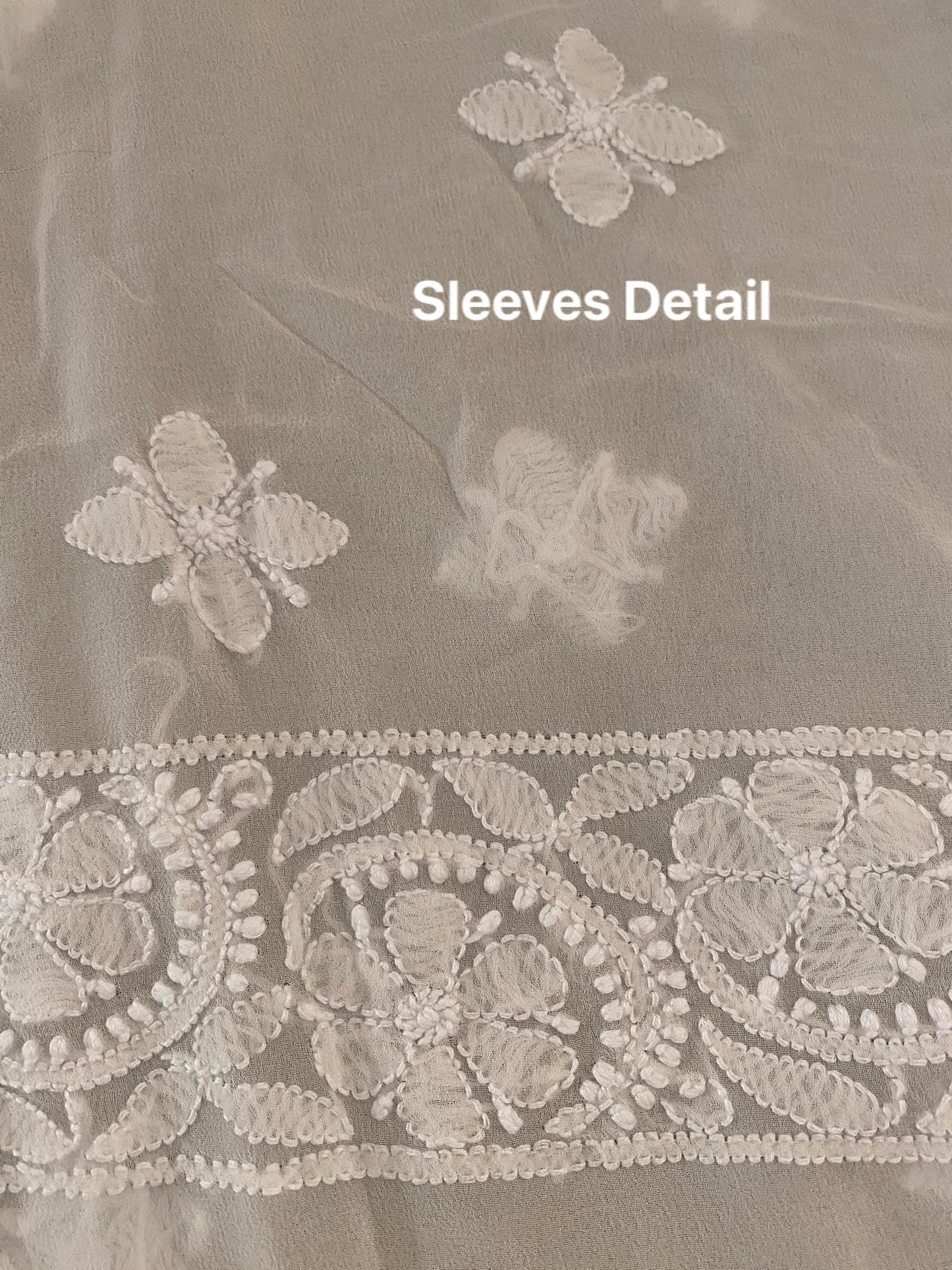 Ivory Pure Georgette Lucknowi Chikankari Suit