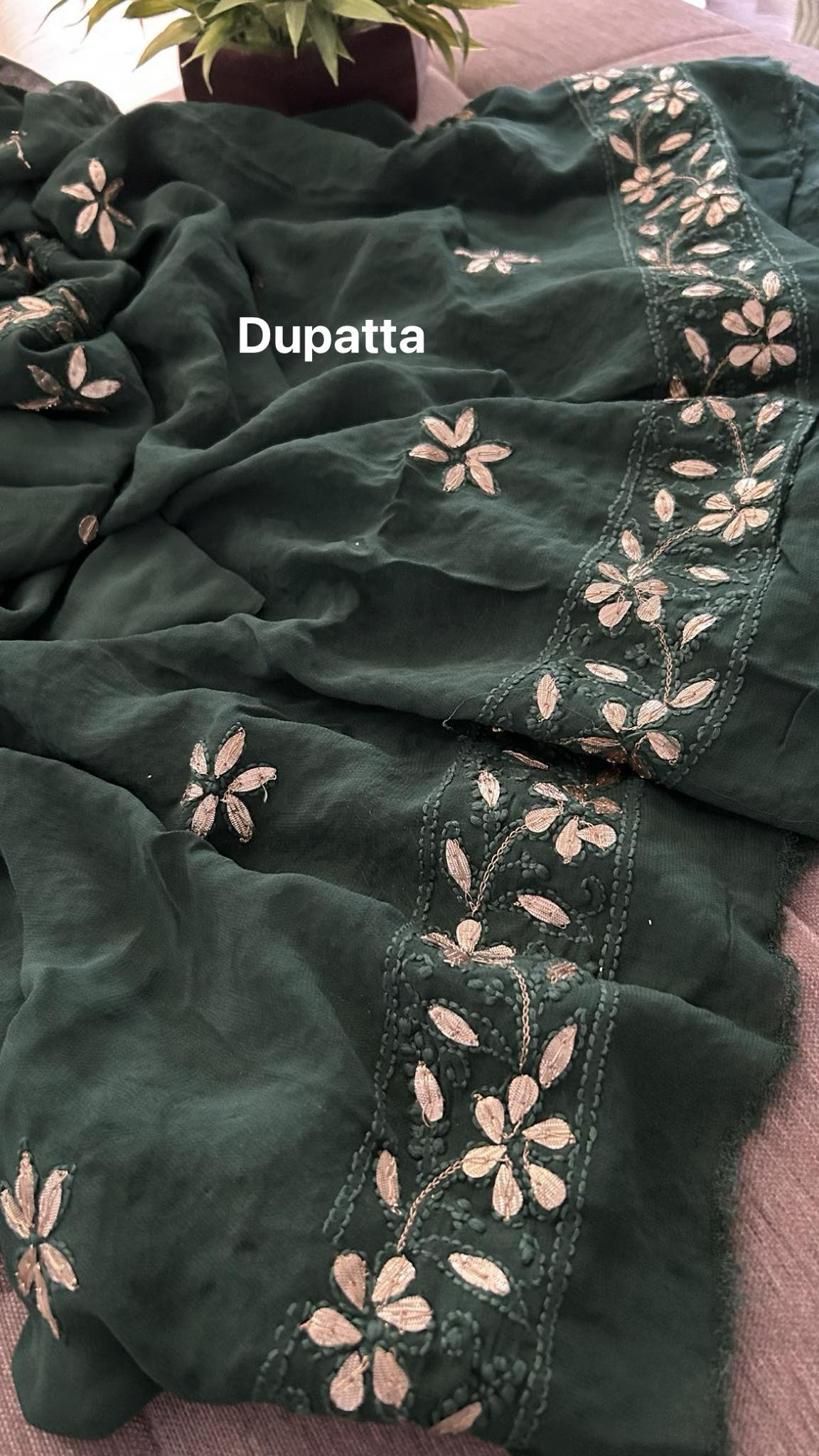 Green Pearl & Gota Patti Chikankari Suit