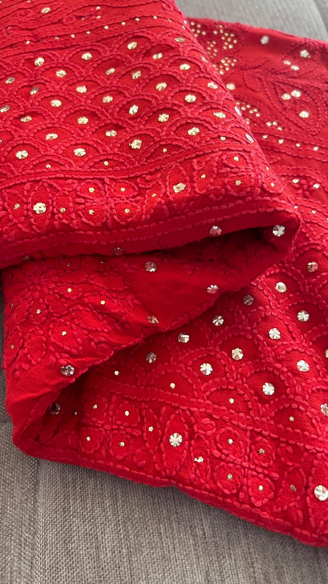 Mukaish Lucknow Chikankari Dupatta