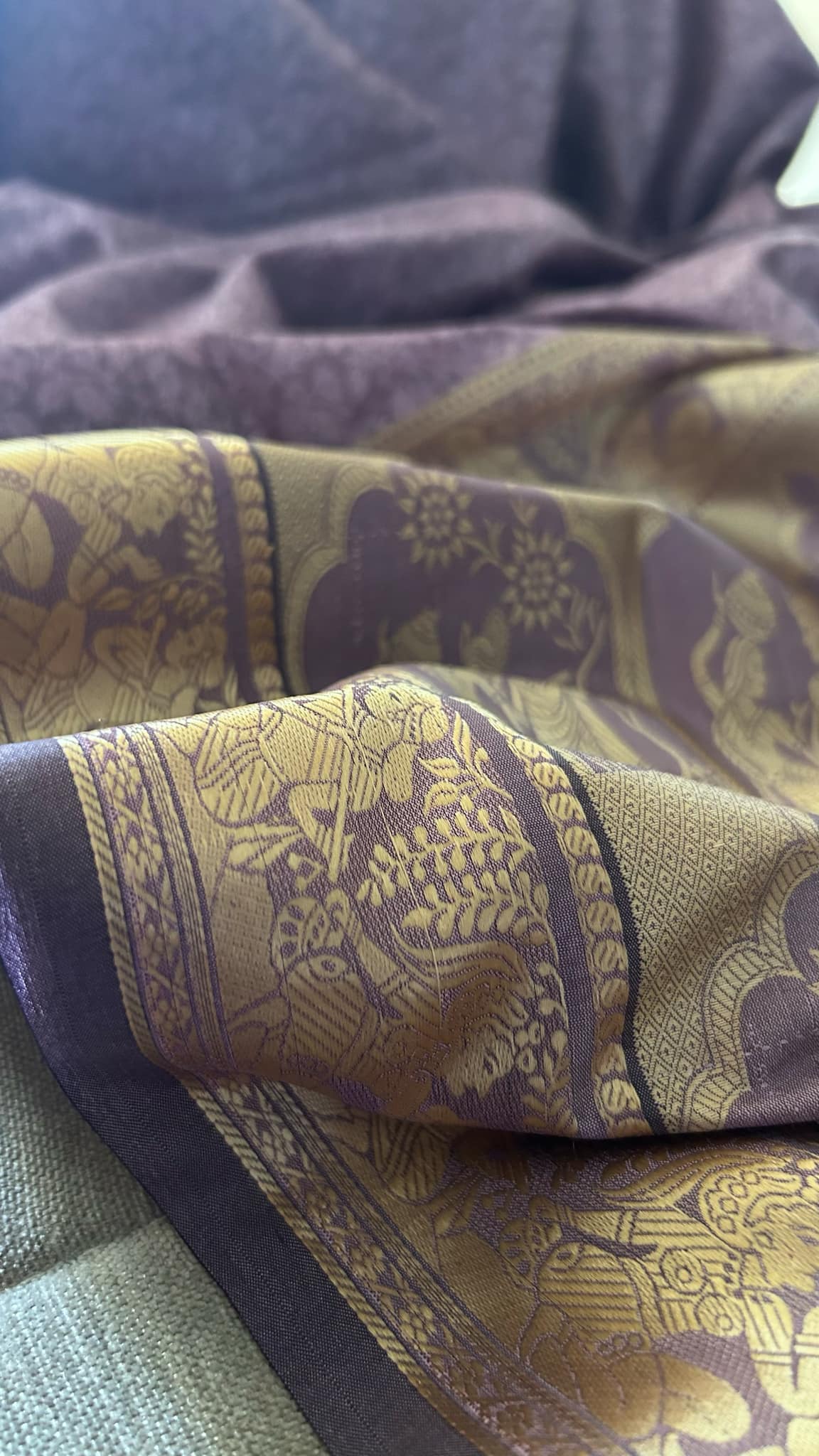 Mauve Mysore Art Silk Saree - Radha Krishna Collection