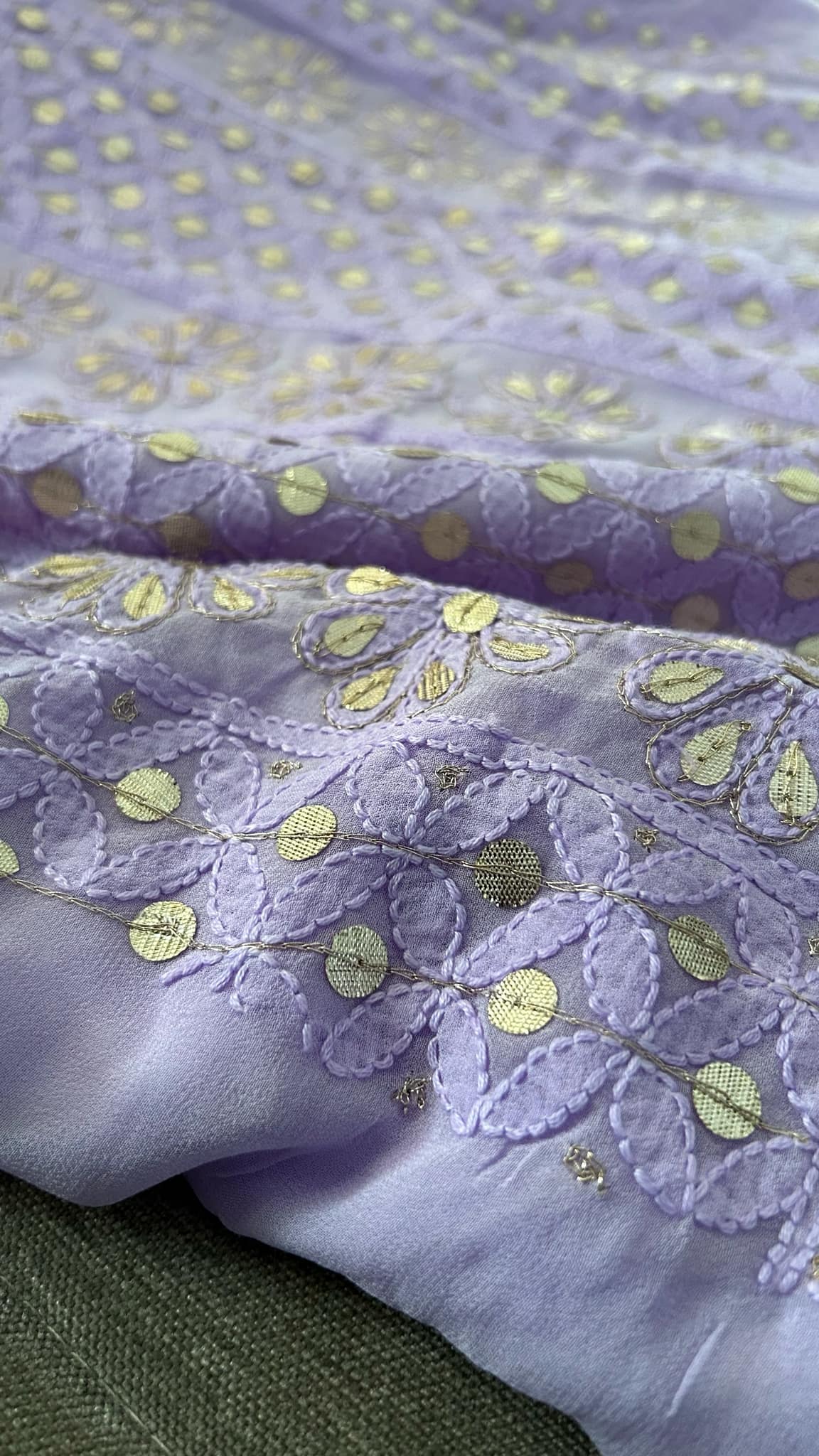 Lavender Gota Patti Chikankari Suit (Kurta & Dupatta)