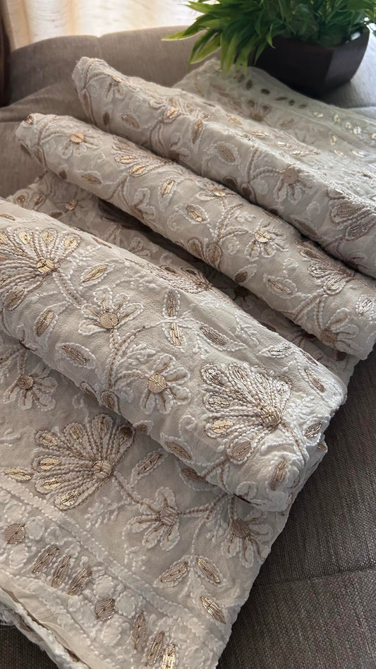 Ivory Gota Patti Chikankari Dupatta