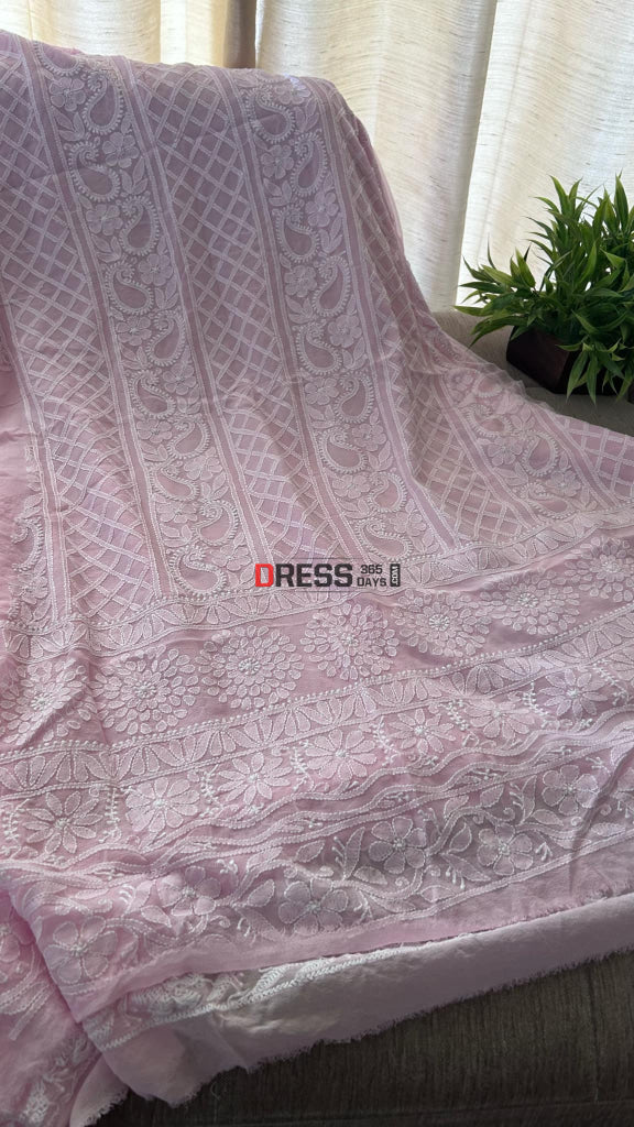 Baby Pink Chikankari Suit (Kurta & Dupatta) Suits