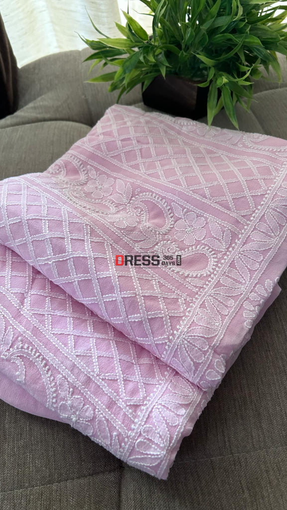 Baby Pink Chikankari Suit (Kurta & Dupatta) Suits