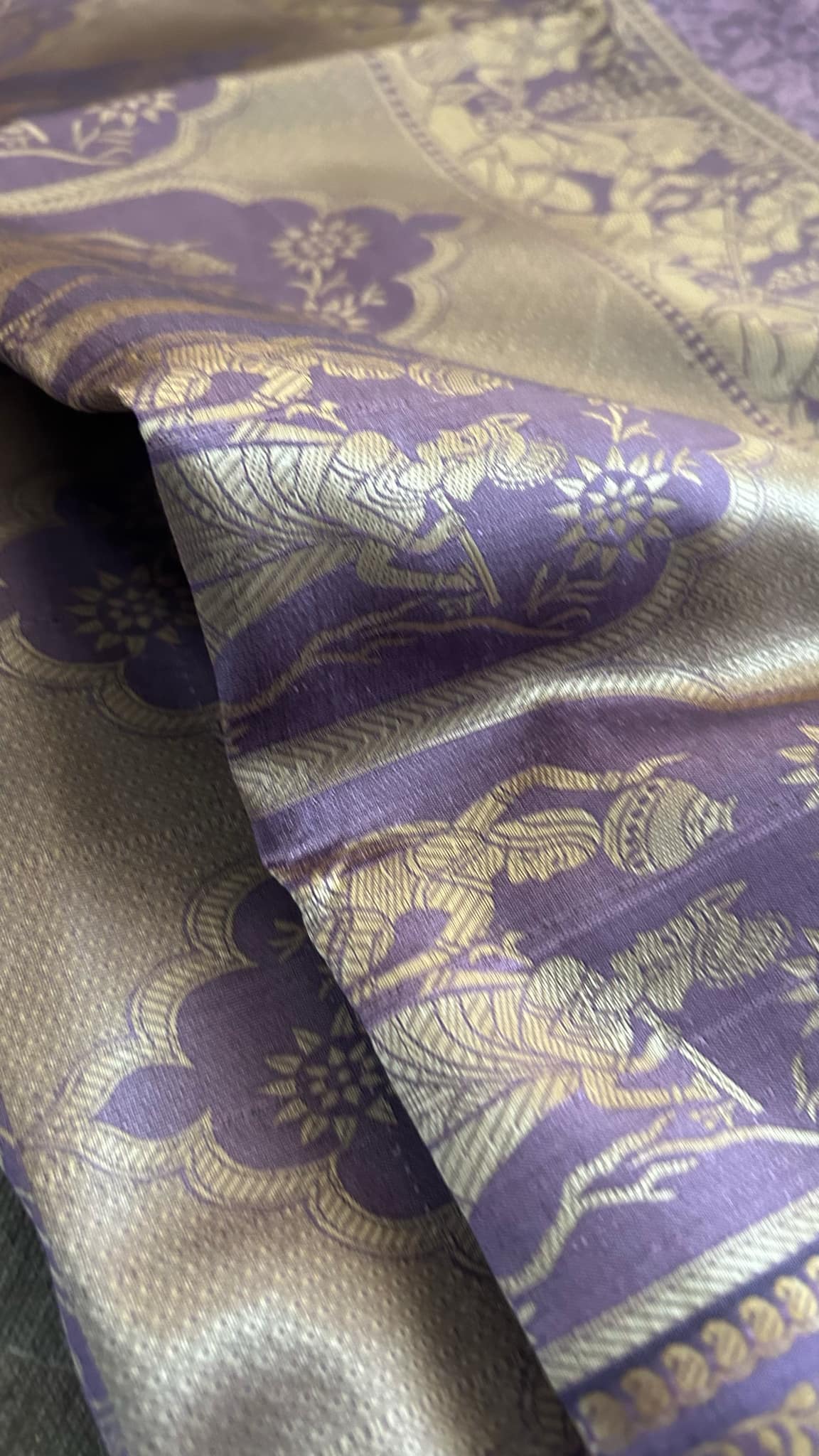 Mauve Mysore Art Silk Saree - Radha Krishna Collection