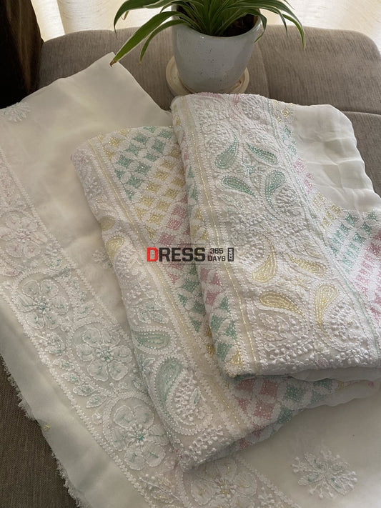 Designer Cut Dana Chikankari Suit Suits