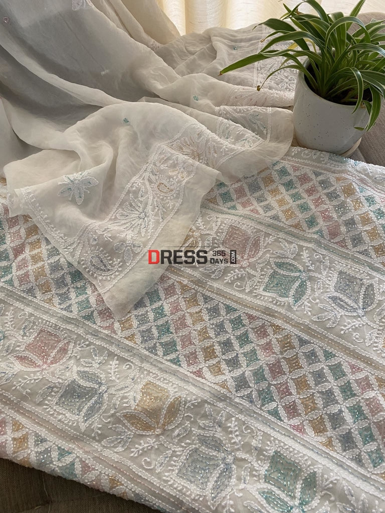 Designer Cut Dana Chikankari Suit Suits