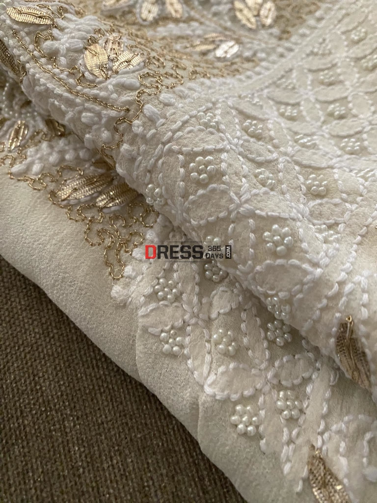 Ivory Gota Patti & Pearl Chikankari Suit Suits