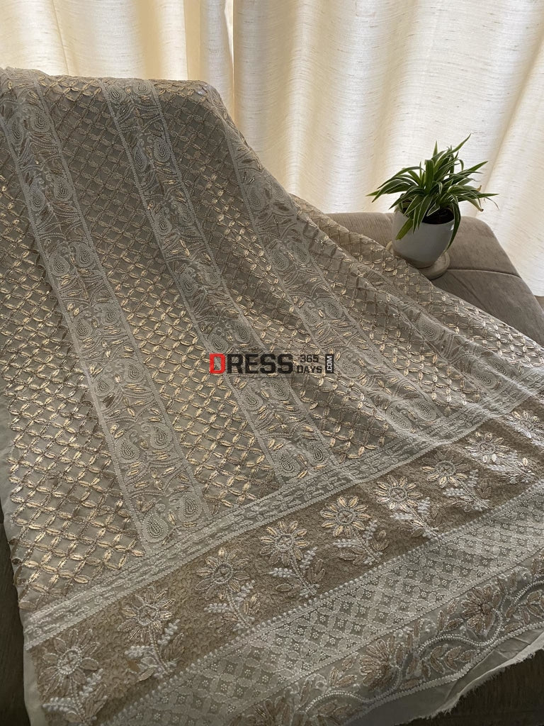 Ivory Gota Patti & Pearl Chikankari Suit Suits