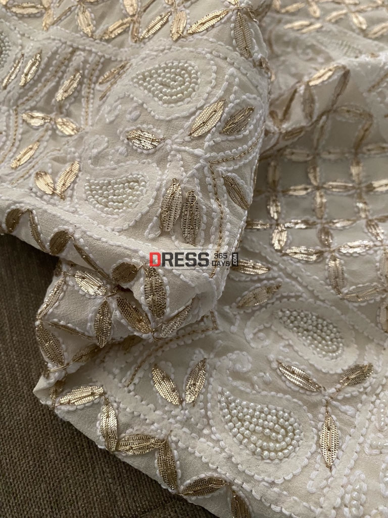 Ivory Gota Patti & Pearl Chikankari Suit Suits