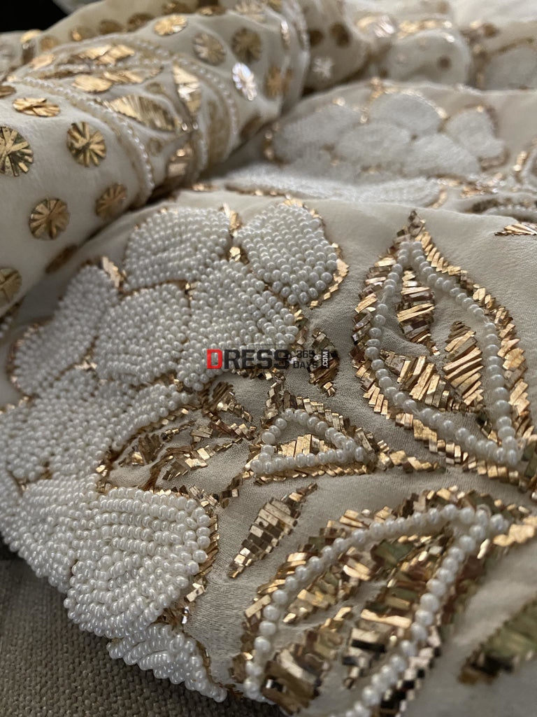 Ivory Kamdani & Pearl Suit Chikankari Suits