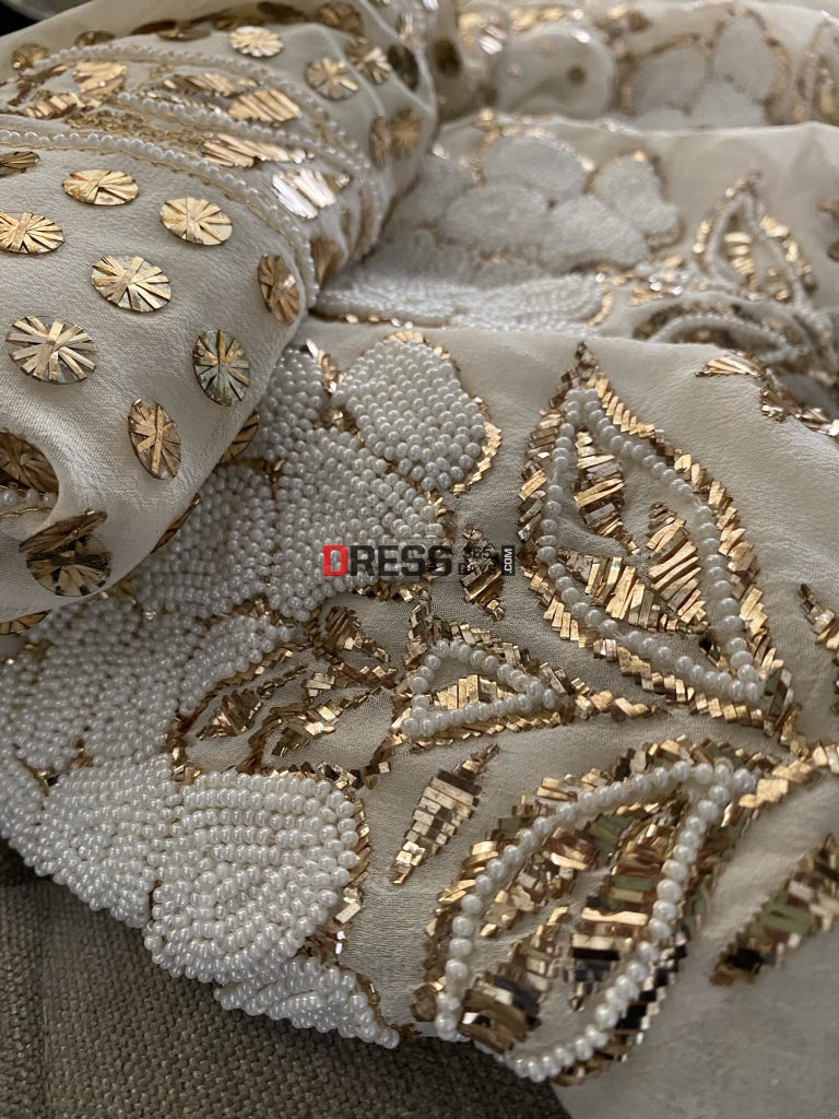 Ivory Kamdani & Pearl Suit Chikankari Suits