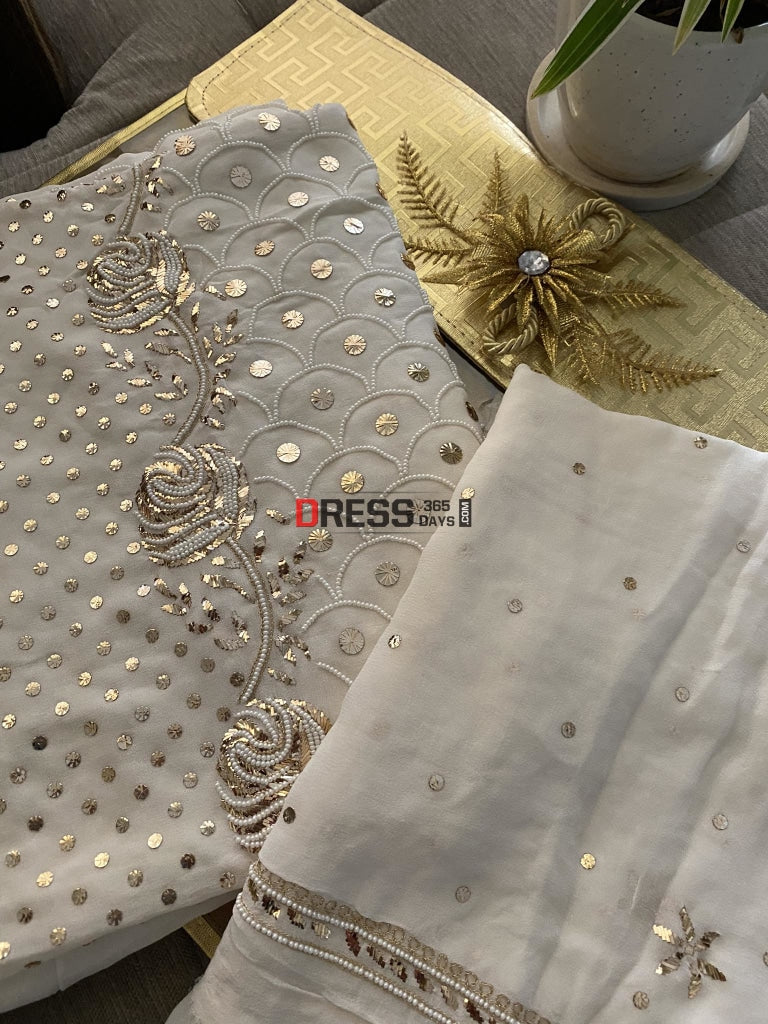 Masterpiece Kamdani & Pearl Suit Chikankari Suits