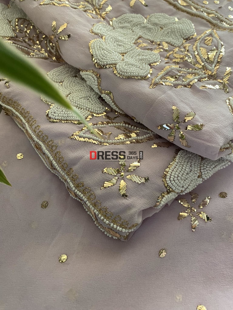 Masterpiece Lilac Kamdani & Pearl Suit Chikankari Suits