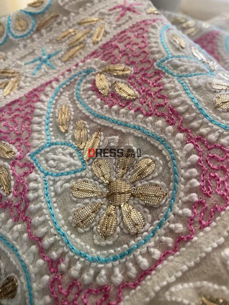 Multicolour Chikankari Gota Patti Dupatta