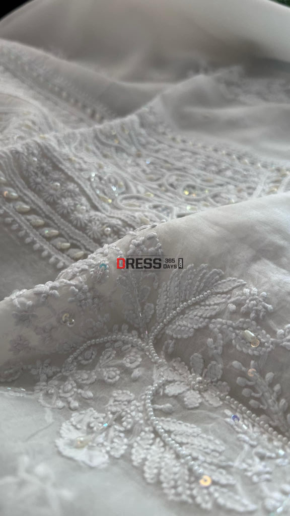 Organza Mukaish Chikankari Suit (Semi Formal Wear) Suits