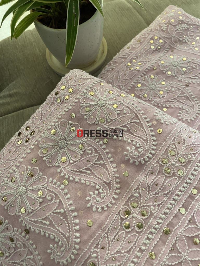 Pure Lucknowi Chikankari Saree – Monamaar