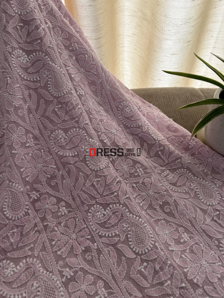 Powder Pink Hand Jaali Chikankari Suit Suits