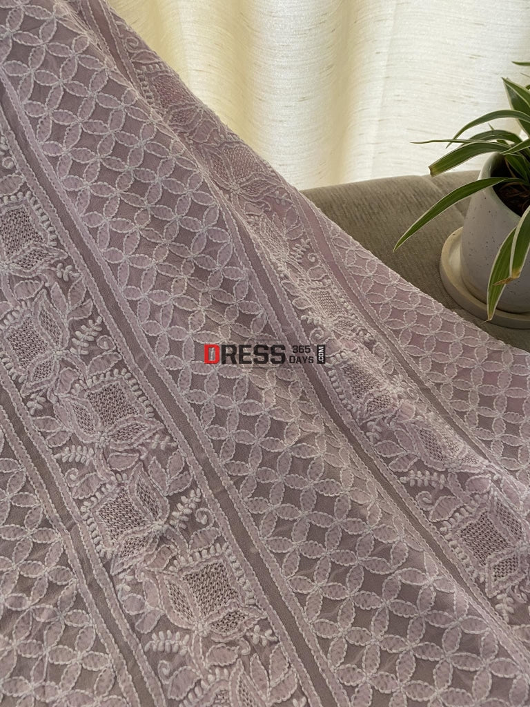 Powder Pink Hand Jaali Lucknowi Chikankari Suit Suits