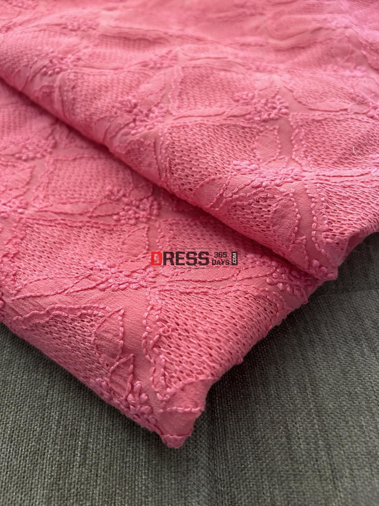 Rose Pink Hand Jaali Lucknowi Chikankari Suit Suits