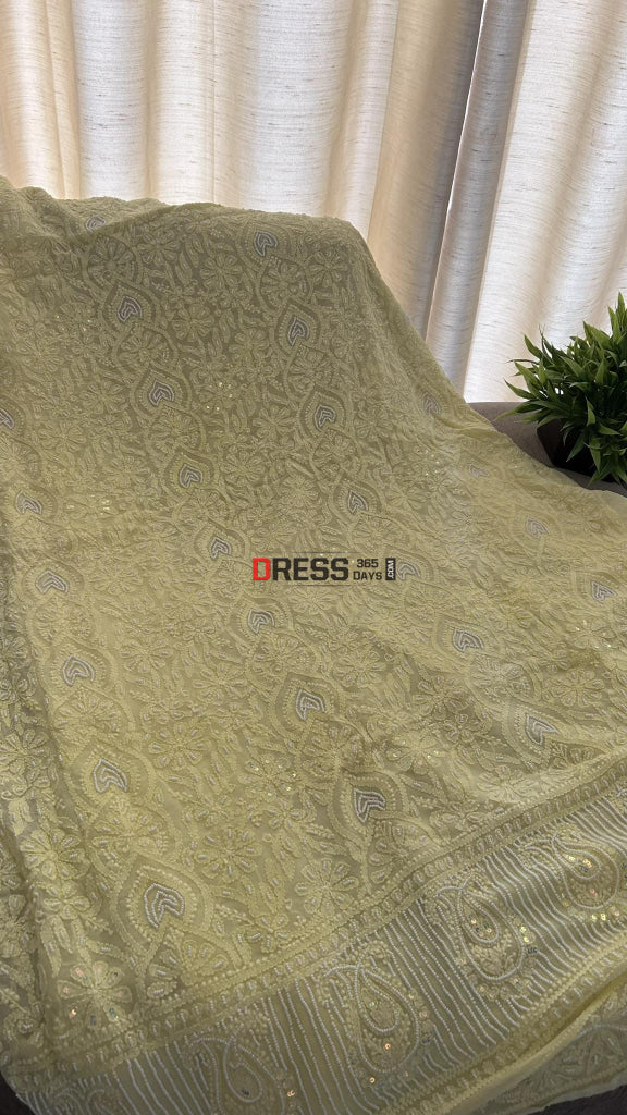 Yellow Pearl Lucknowi Chikankari Suit Suits