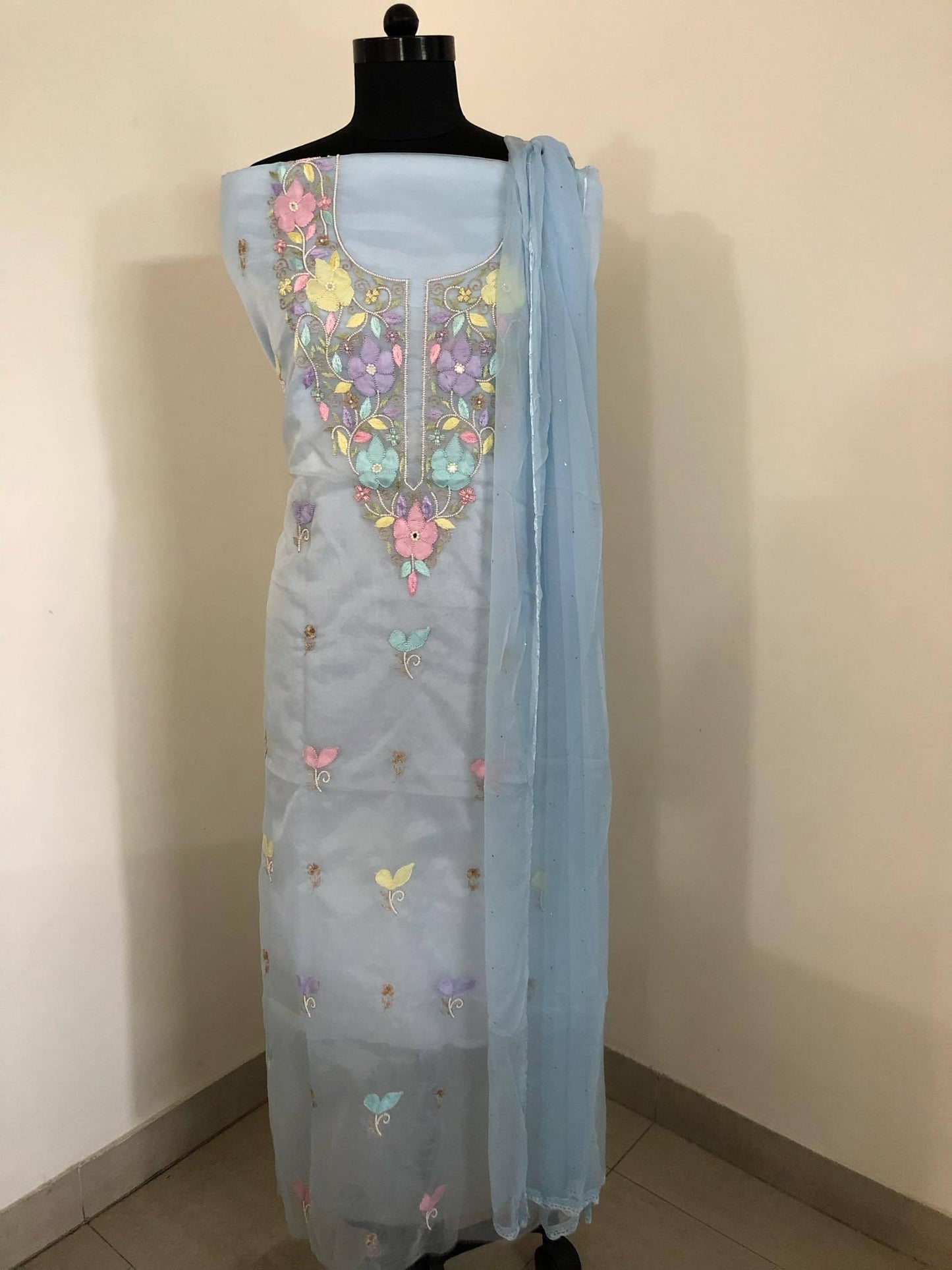 Organza Beads Parsi Ghara Suit - Dress365days