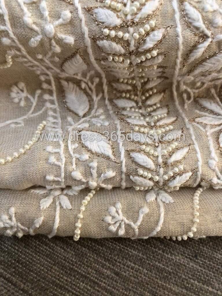 Tissue Chanderi Beads Chikankari Suit - Dress365days