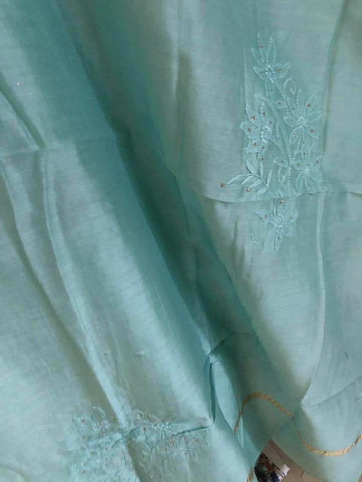 Sea Green Chikankari Suit