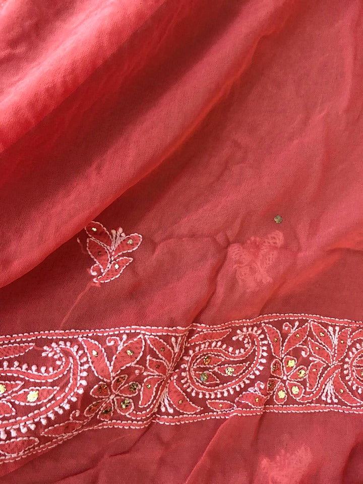 Ring Mukaish Chikankari Suit