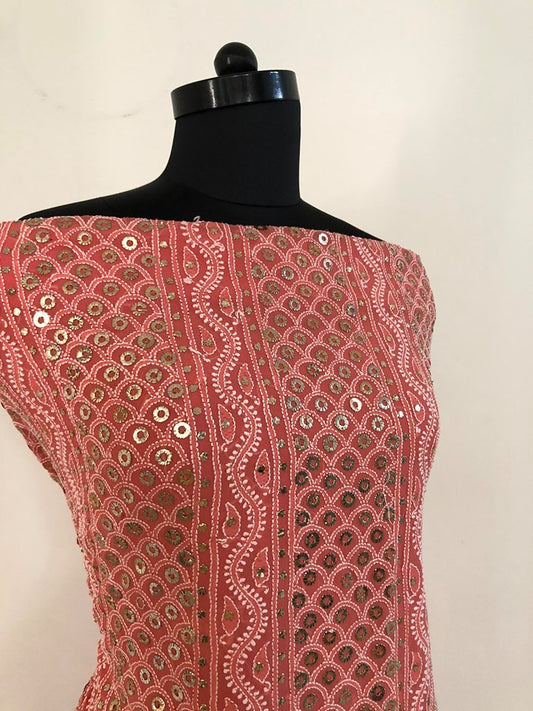 Ring Mukaish Chikankari Suit