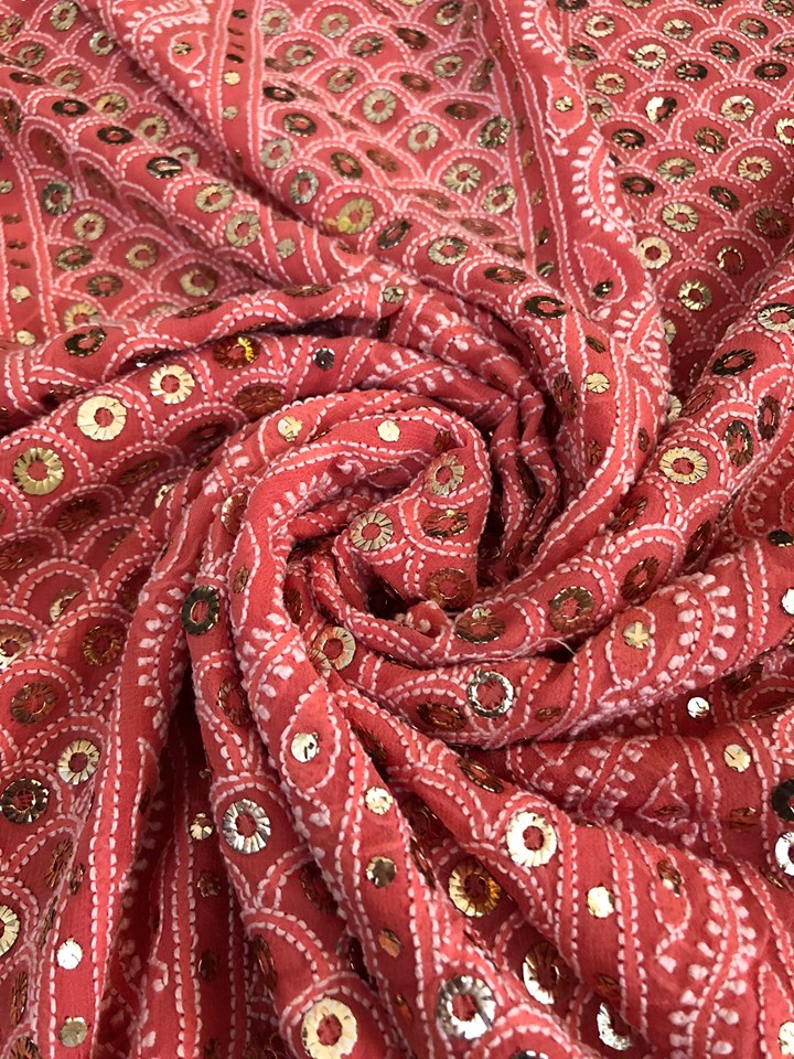 Ring Mukaish Chikankari Suit