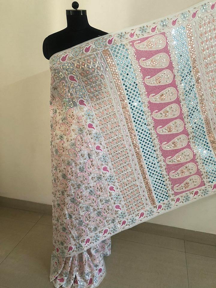 chikankari saree