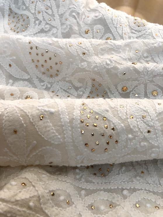 Mukaish Lucknow Chikankari Suit - Dress365days