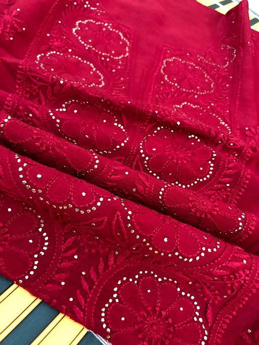 Mukaish and Chikankari Suit - Dress365days