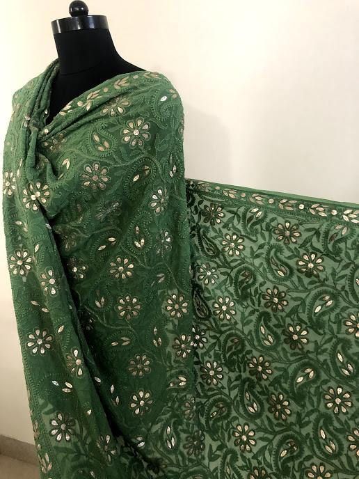 Gota Patti Chikankari Dupatta - Dress365days