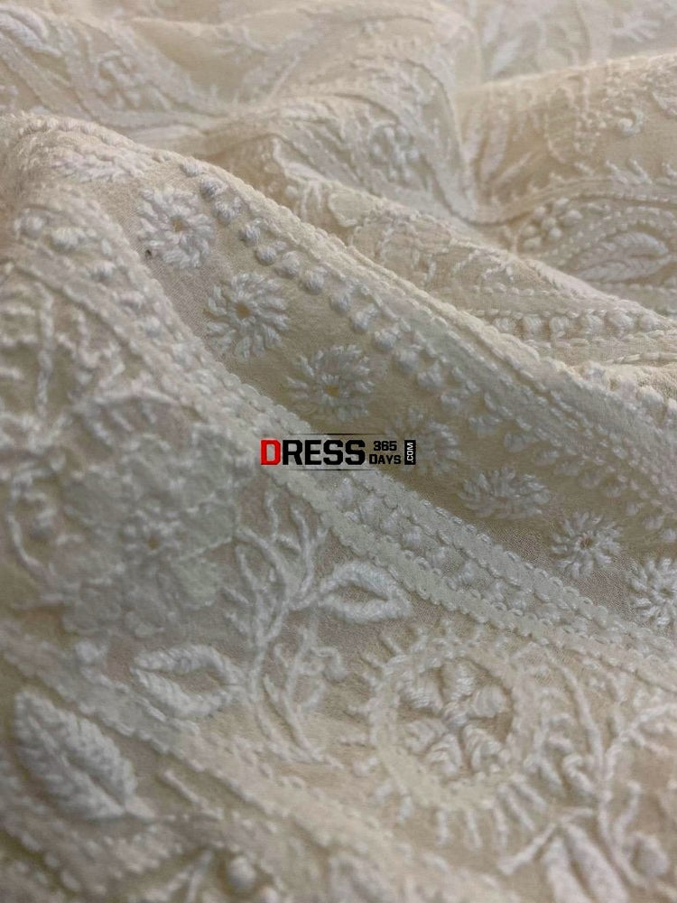 Fine All Over Front Back Embroidered Chikankari Suit – Dress365days