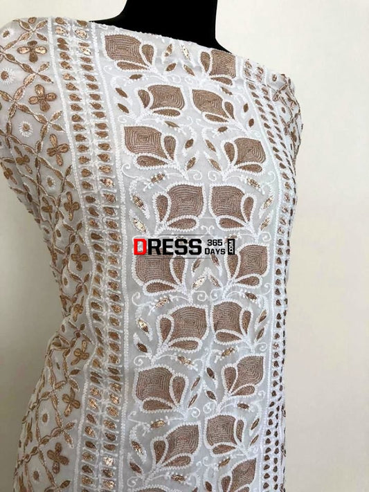 Gota Patti And Zari Work Chikankari Suit Suits