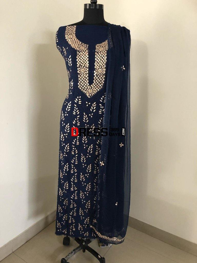 Gota Patti Lucknowi Chikankari Suit Suits