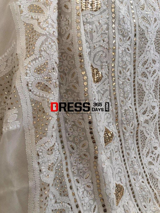 Ivory Kamdani Chikankari Suit Suits