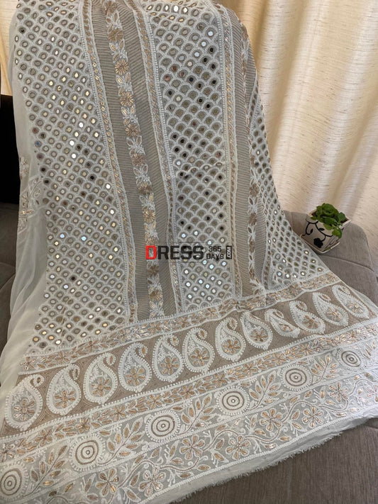 Ivory Mirror & Gota Patti Chikankari Suit Suits