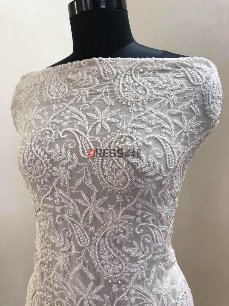 Ivory Pearl Lucknowi Suit Chikankari Suits