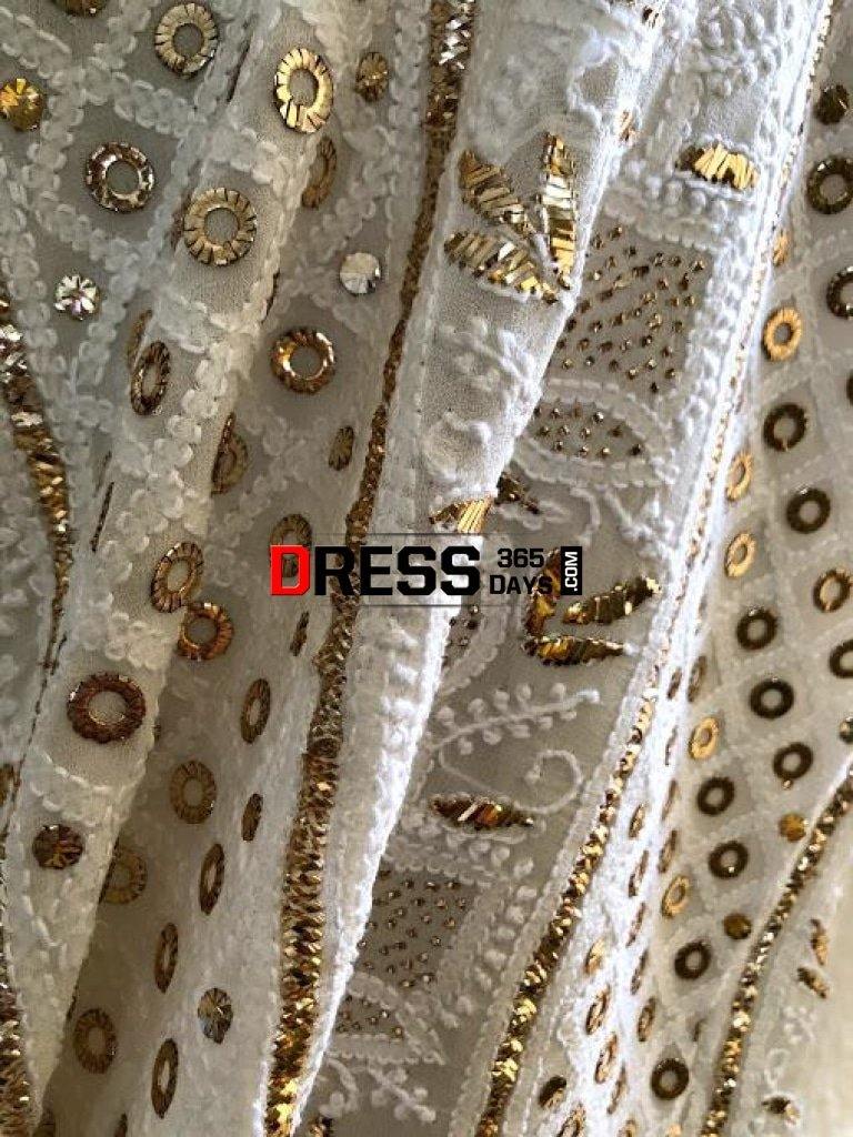 Ivory Ring Mukaish Lucknowi Suit Chikankari Suits