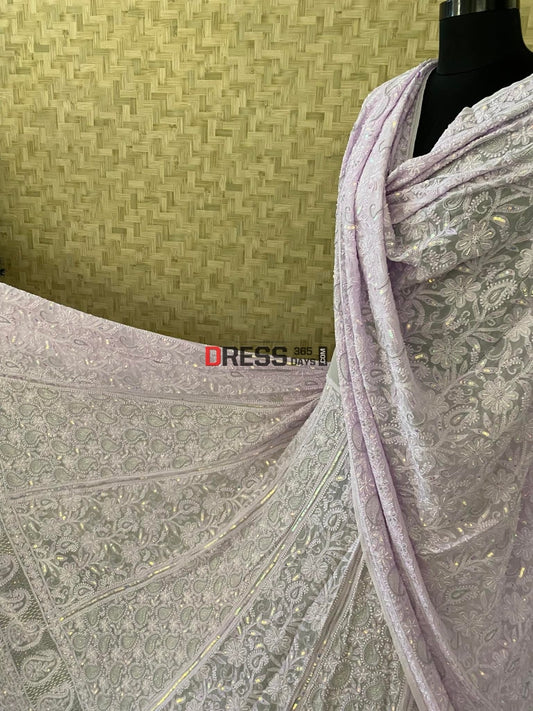 Lilac Pearl Chikankari Lehenga Set