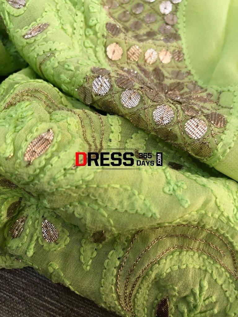 Lime Green Gota Patti Chikankari Suit Suits