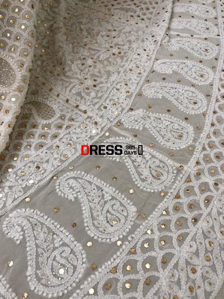 Lucknowi Chikankari Lehenga Skirt (Only Lehenga)