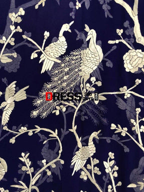 Pre-Order Masterpiece Navy Blue and Ivory Parsi Gara Dupatta – Dress365days