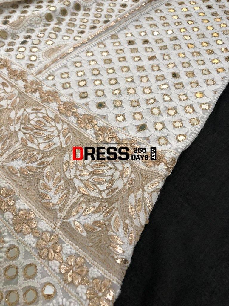 Mirror And Gota Patti Chikankari Lehenga Skirt (Lehenga Only)