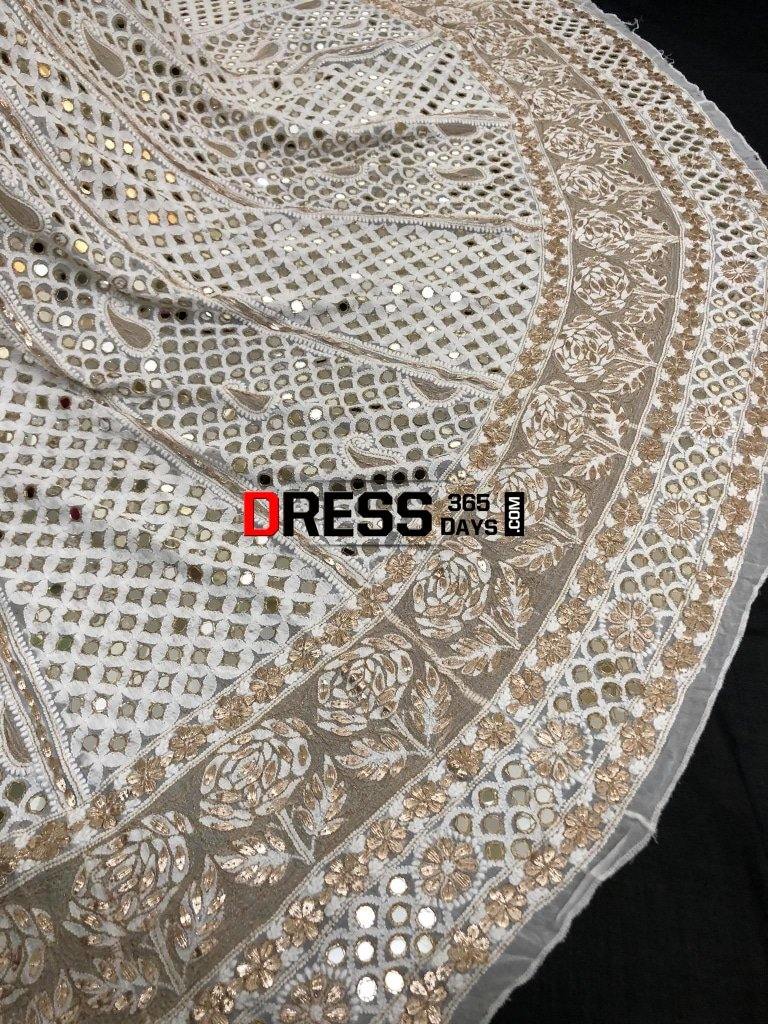 Mirror And Gota Patti Chikankari Lehenga Skirt (Lehenga Only)