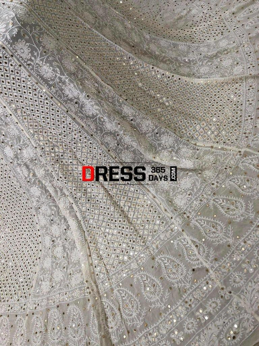 Mukaish Chikankari Lehenga Skirt (Lehenga Only)