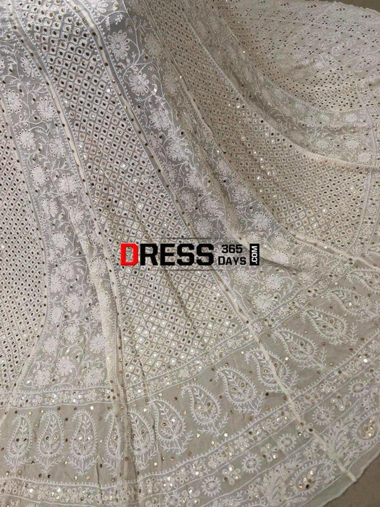 Mukaish Chikankari Lehenga Skirt (Lehenga Only)